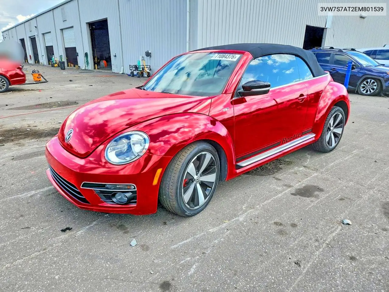 VOLKSWAGEN BEETLE 2014, VIN 3VW7S7AT2EM801539