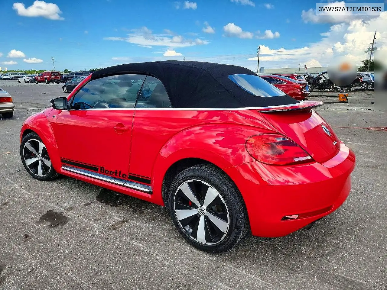 2014 VOLKSWAGEN BEETLE VIN 3VW7S7AT2EM801539 — фото 2