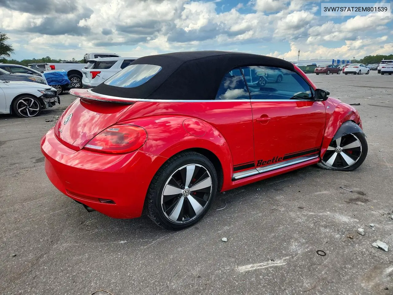 2014 VOLKSWAGEN BEETLE VIN 3VW7S7AT2EM801539 — фото 3