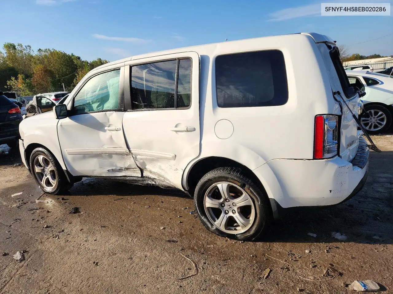 2014 HONDA PILOT VIN 5FNYF4H58EB020286 — фото 2