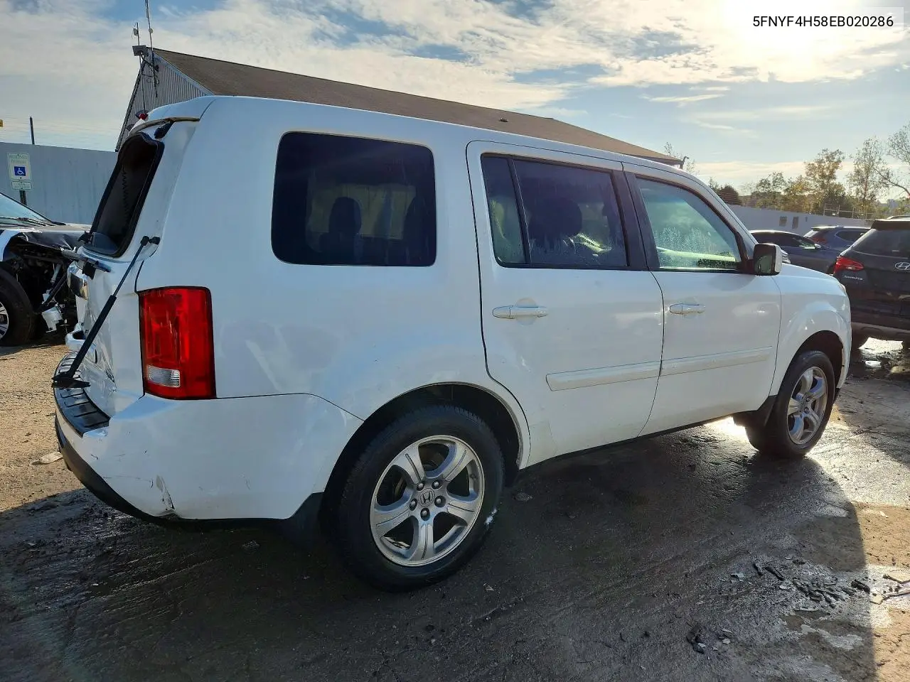 2014 HONDA PILOT VIN 5FNYF4H58EB020286 — фото 3