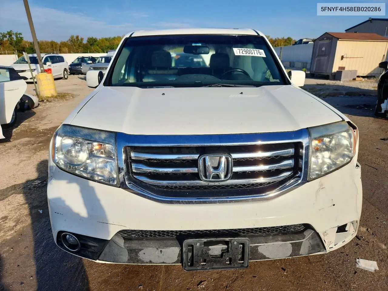2014 HONDA PILOT VIN 5FNYF4H58EB020286 — фото 5