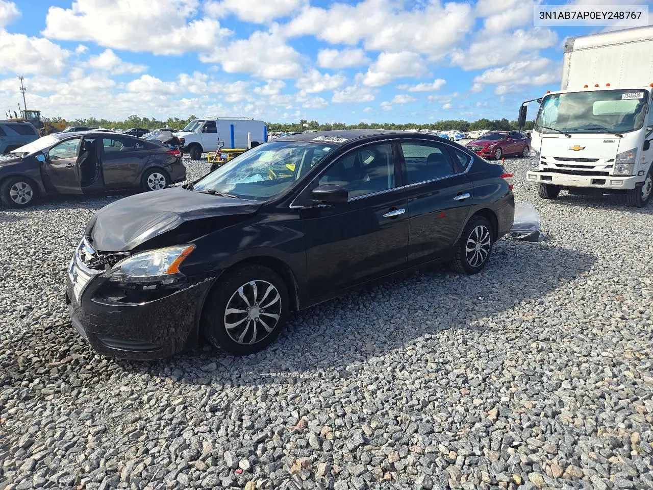 NISSAN SENTRA 2014, VIN 3N1AB7AP0EY248767