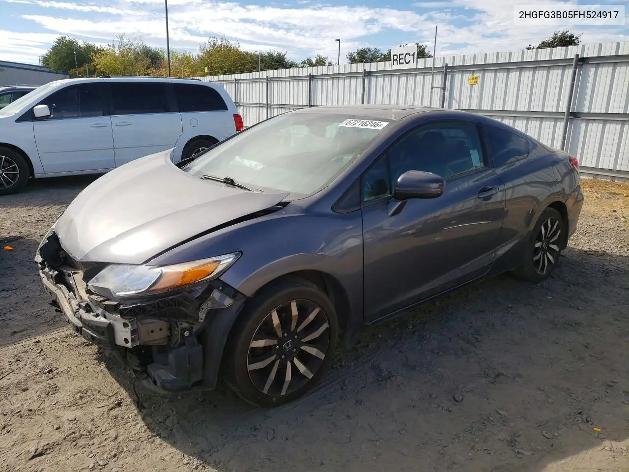 HONDA CIVIC 2015, VIN 2HGFG3B05FH524917