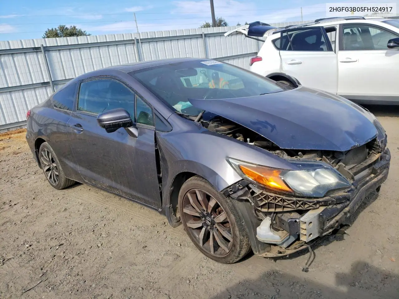 2015 HONDA CIVIC VIN 2HGFG3B05FH524917 — фото 4