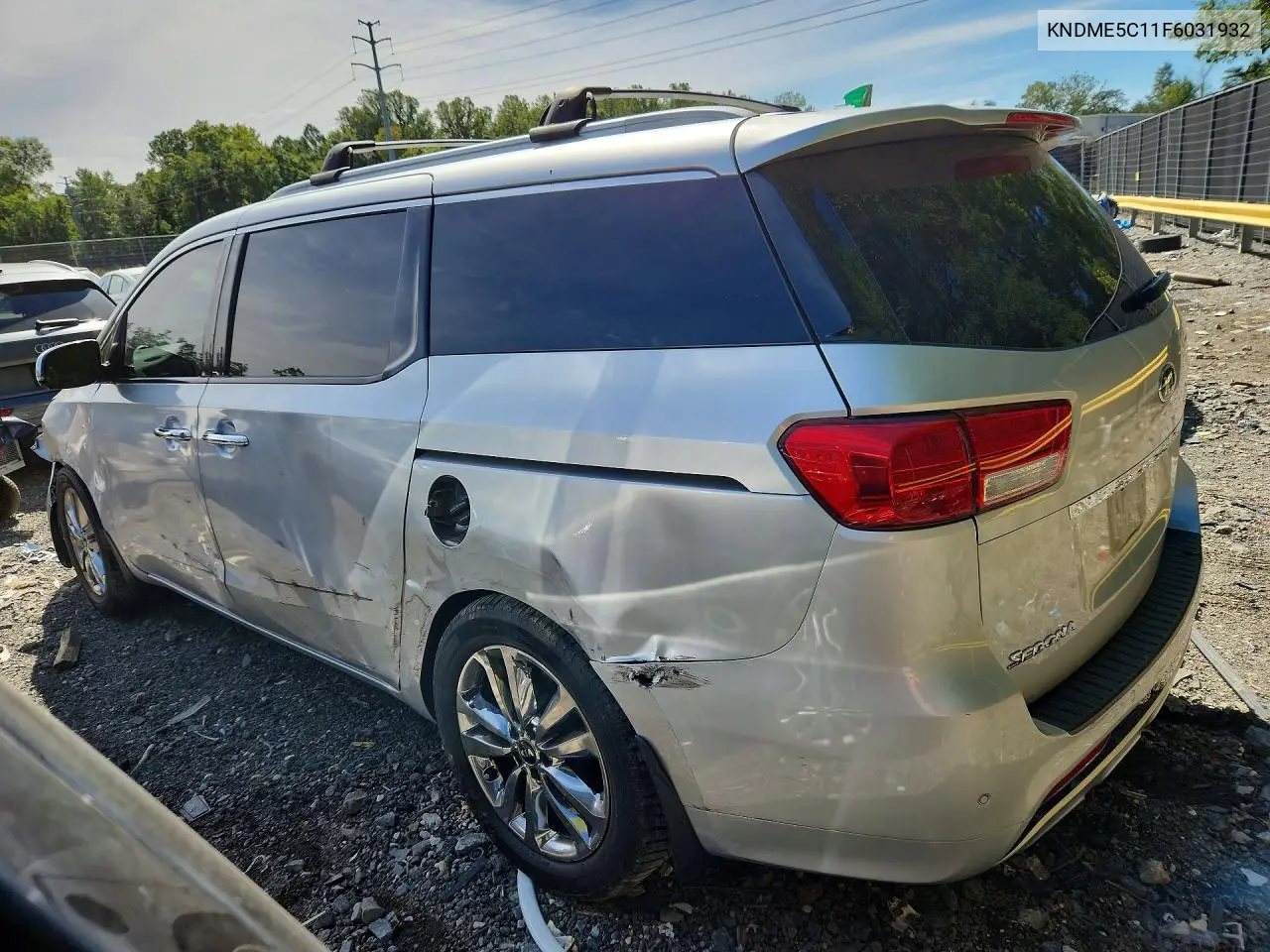 2015 KIA SEDONA VIN KNDME5C11F6031932 — фото 2