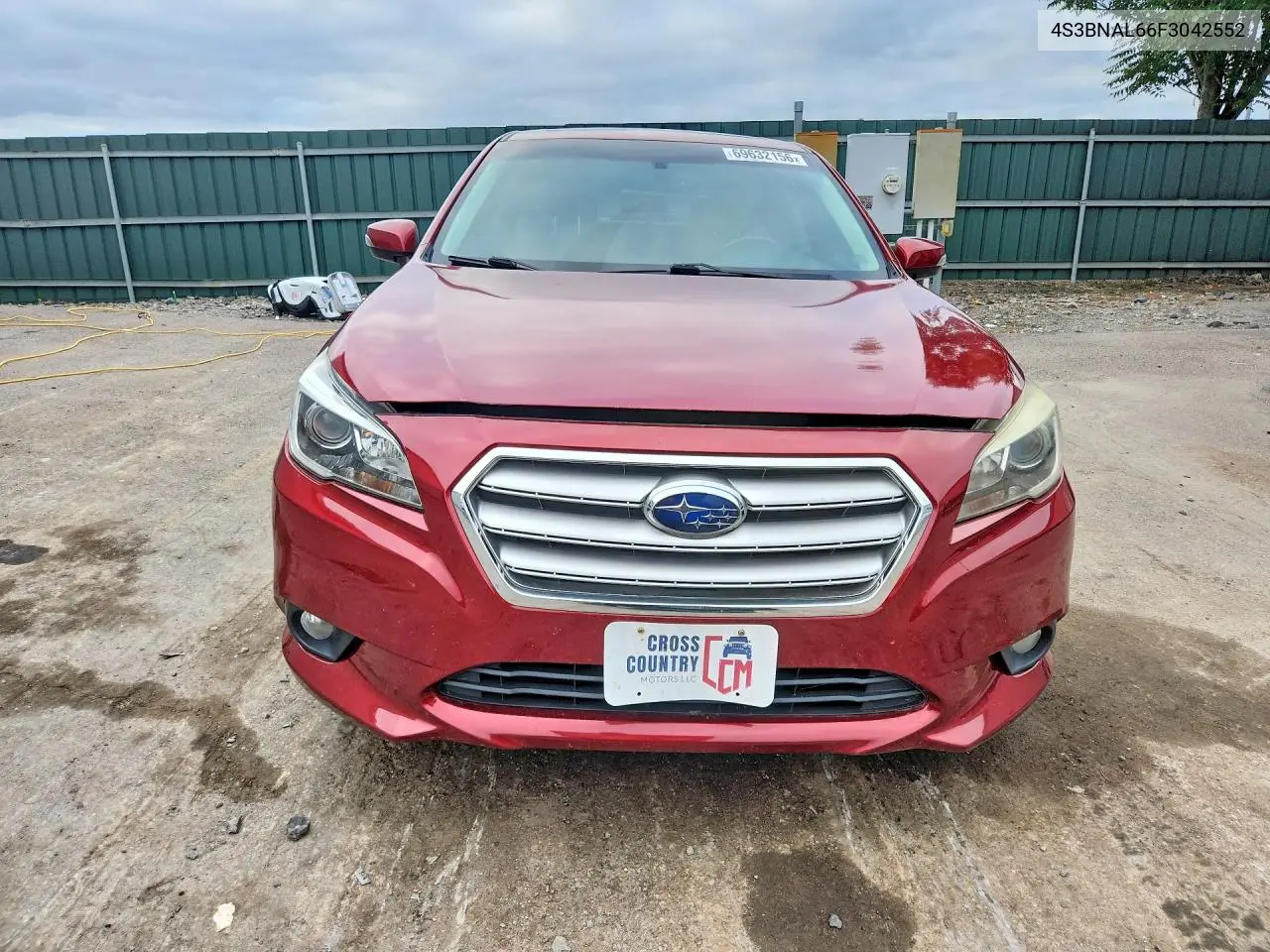 2015 SUBARU LEGACY VIN 4S3BNAL66F3042552 — фото 5