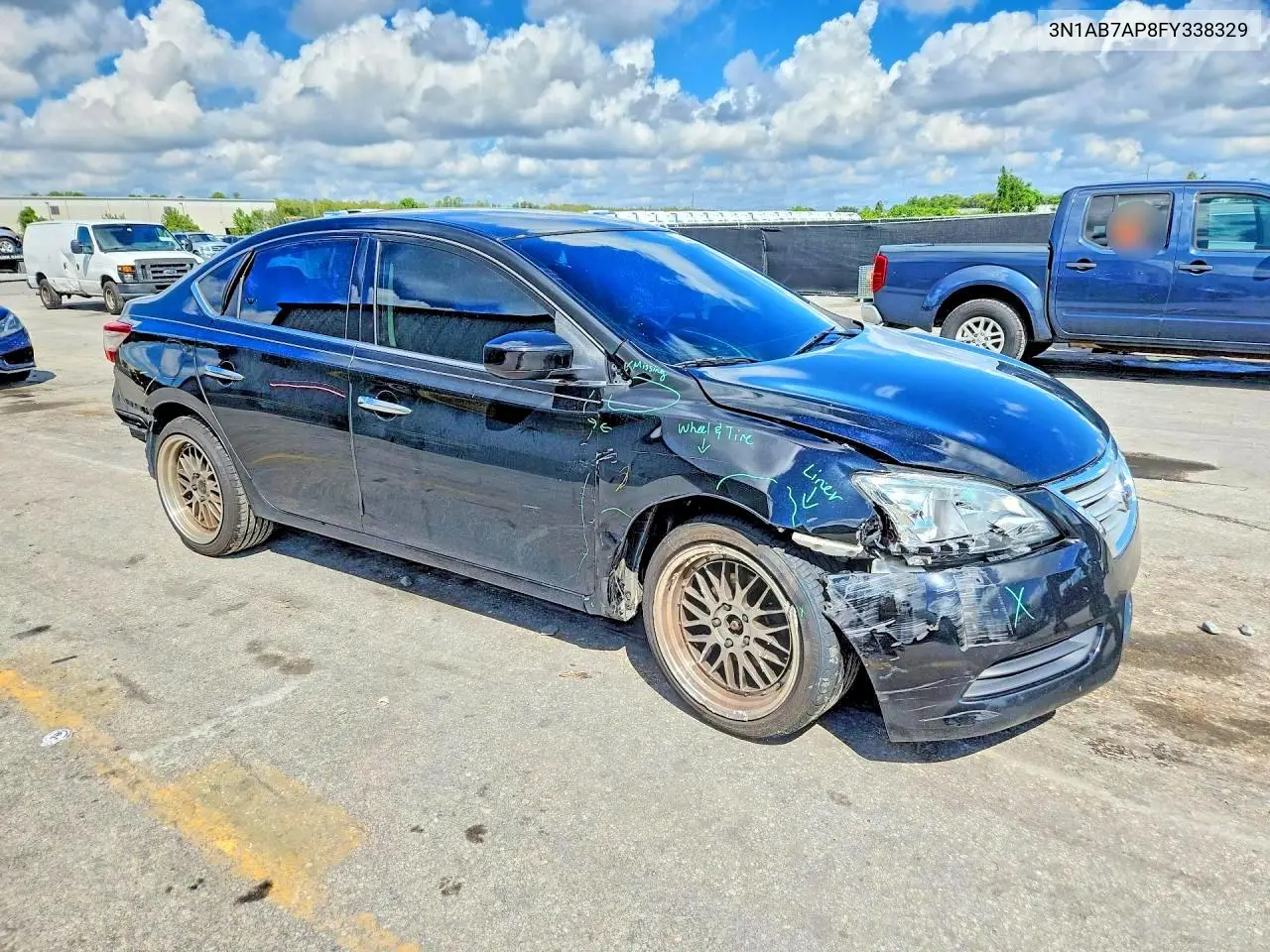 2015 NISSAN SENTRA VIN 3N1AB7AP8FY338329 — фото 4