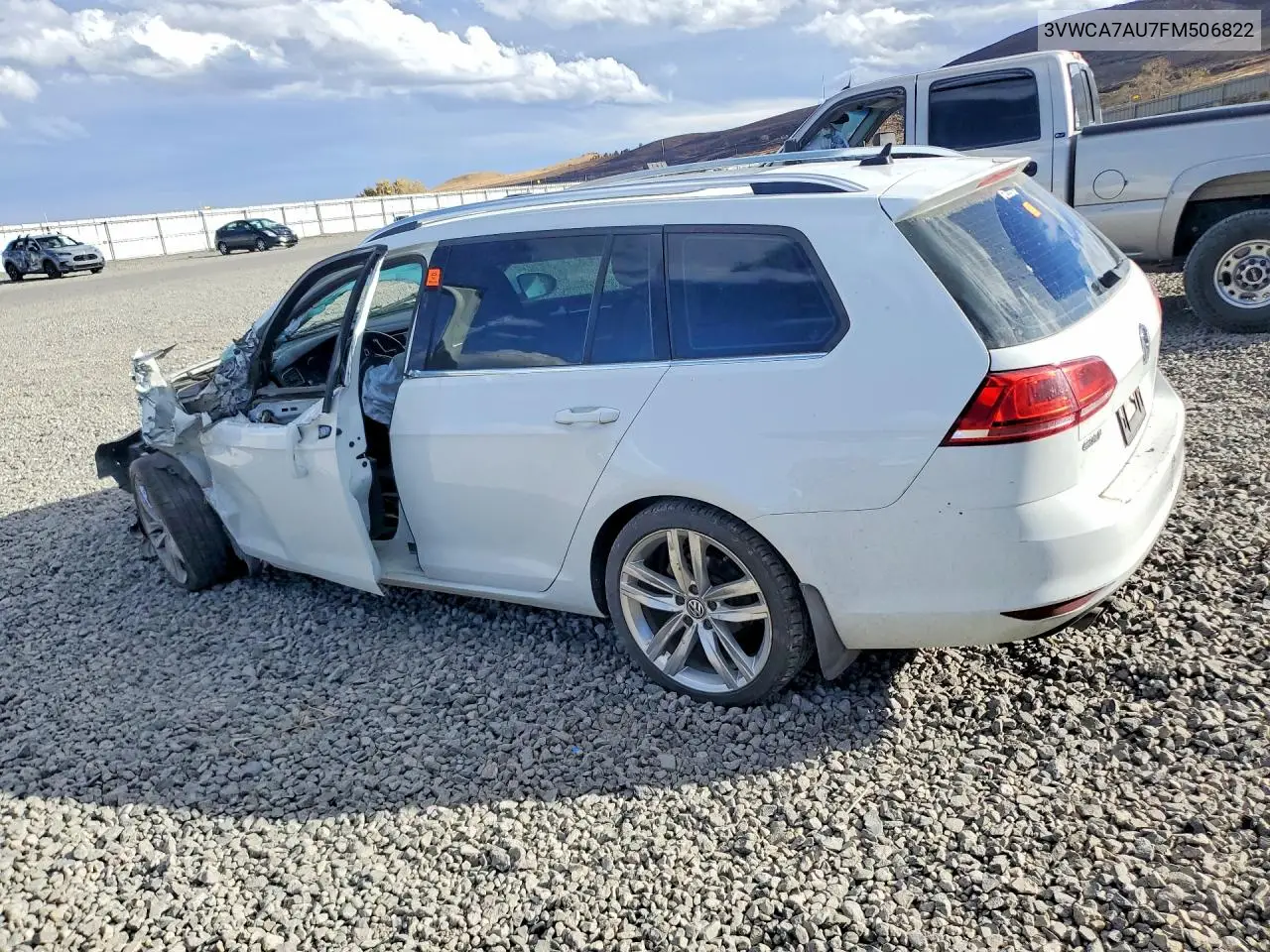 VOLKSWAGEN GOLF SPORTSVAN 2015, VIN 3VWCA7AU7FM506822