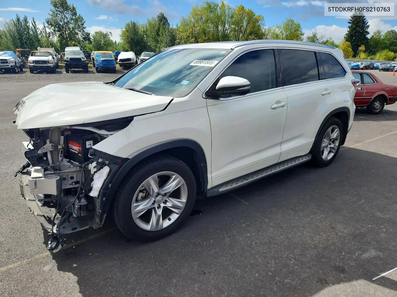 TOYOTA HIGHLANDER 2015, VIN 5TDDKRFH0FS210763