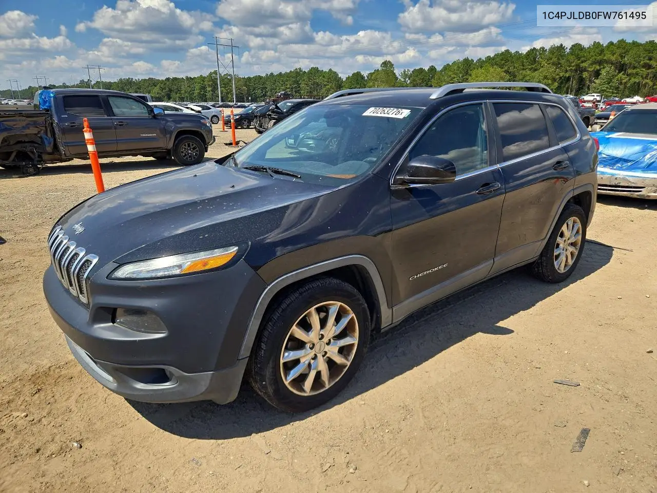 JEEP CHEROKEE 2015, VIN 1C4PJLDB0FW761495