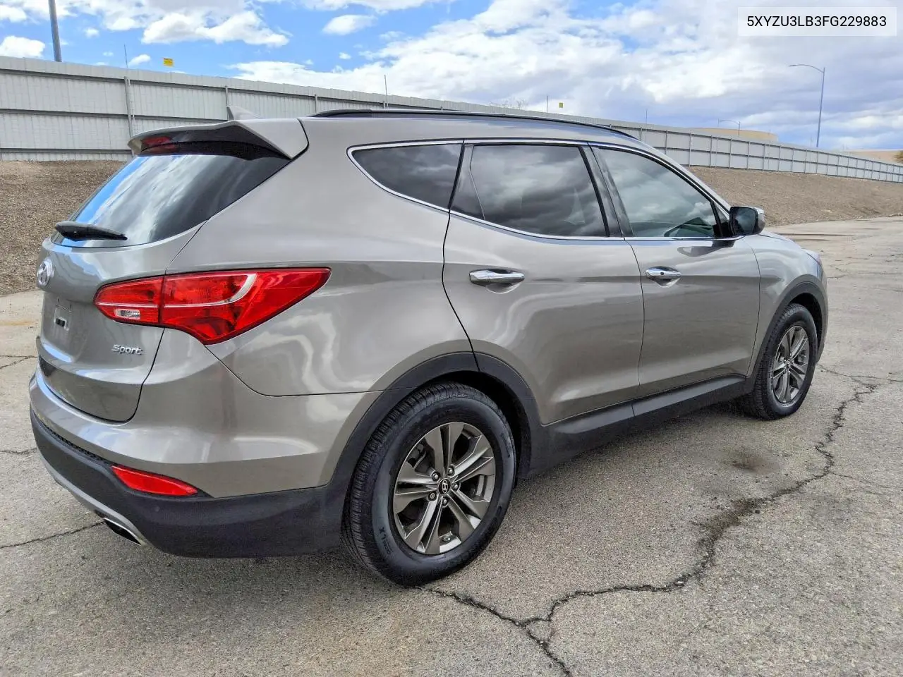 2015 HYUNDAI SANTA FE VIN 5XYZU3LB3FG229883 — фото 3