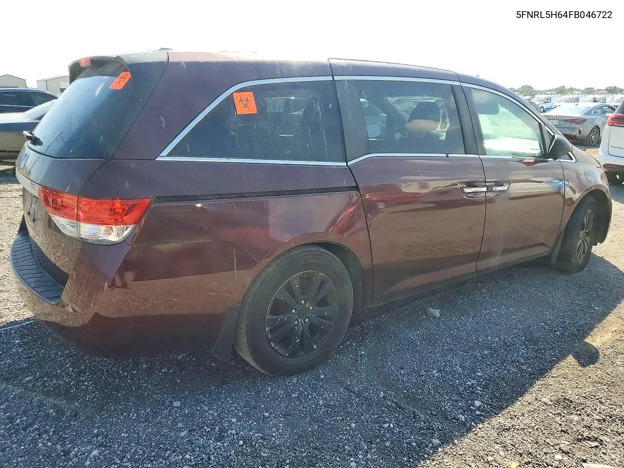 2015 HONDA ODYSSEY VIN 5FNRL5H64FB046722 — фото 3