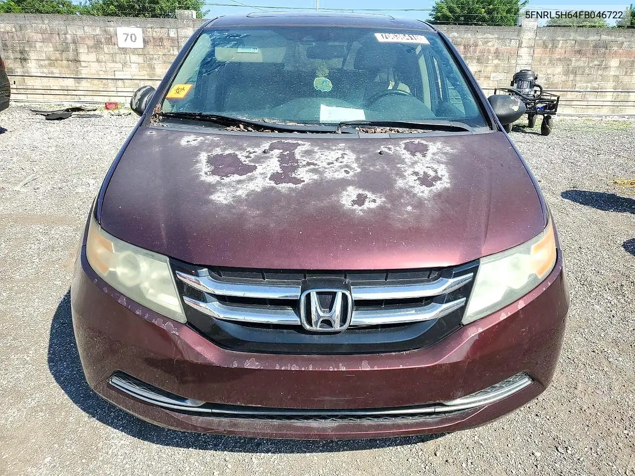 2015 HONDA ODYSSEY VIN 5FNRL5H64FB046722 — фото 5