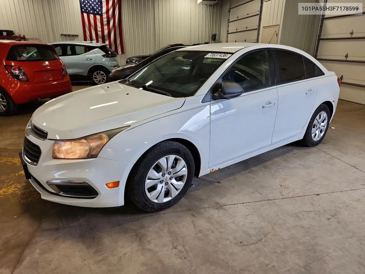 CHEVROLET CRUZE 2015, VIN 1G1PA5SH3F7178599