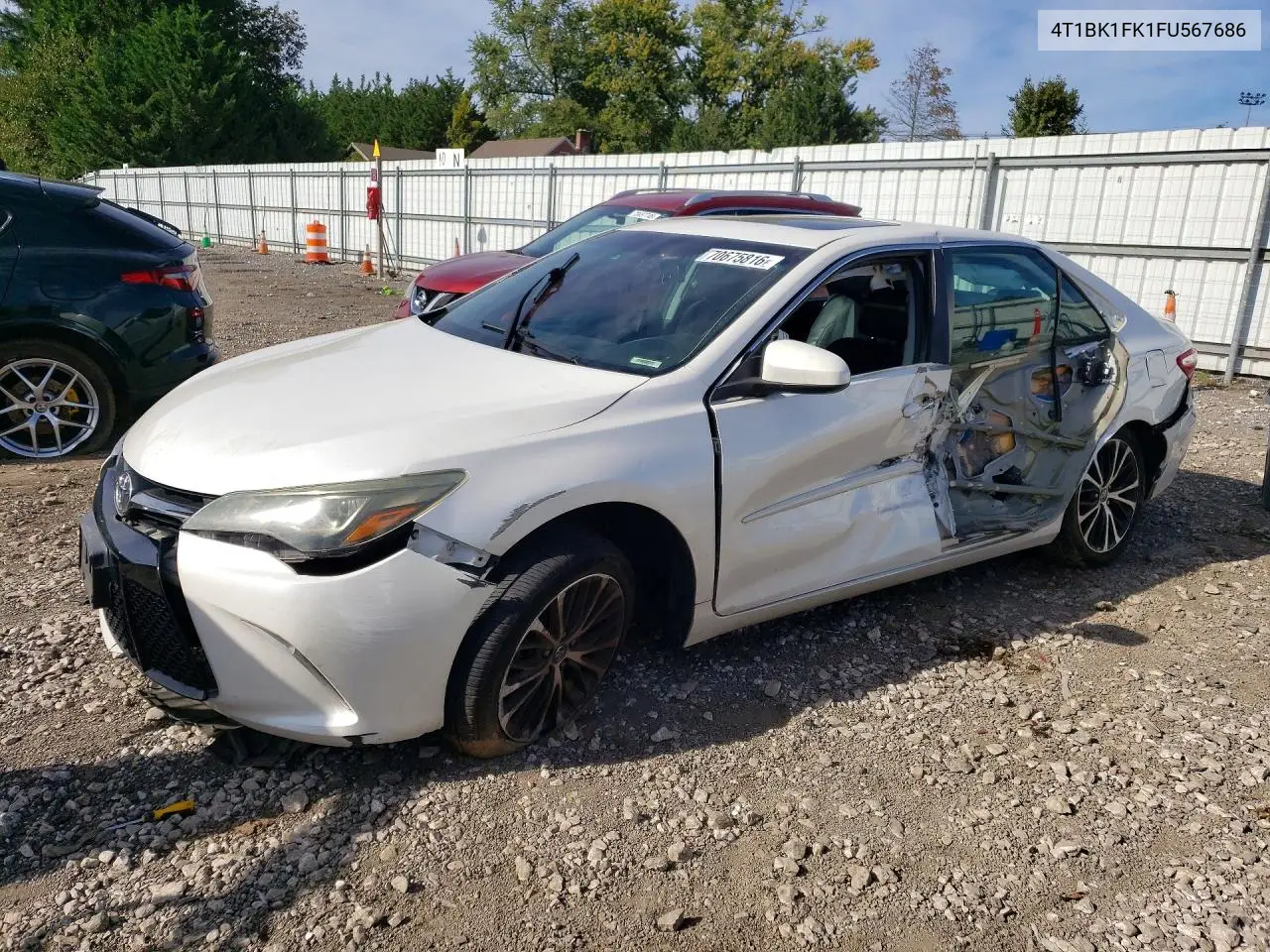 TOYOTA CAMRY 2015, VIN 4T1BK1FK1FU567686