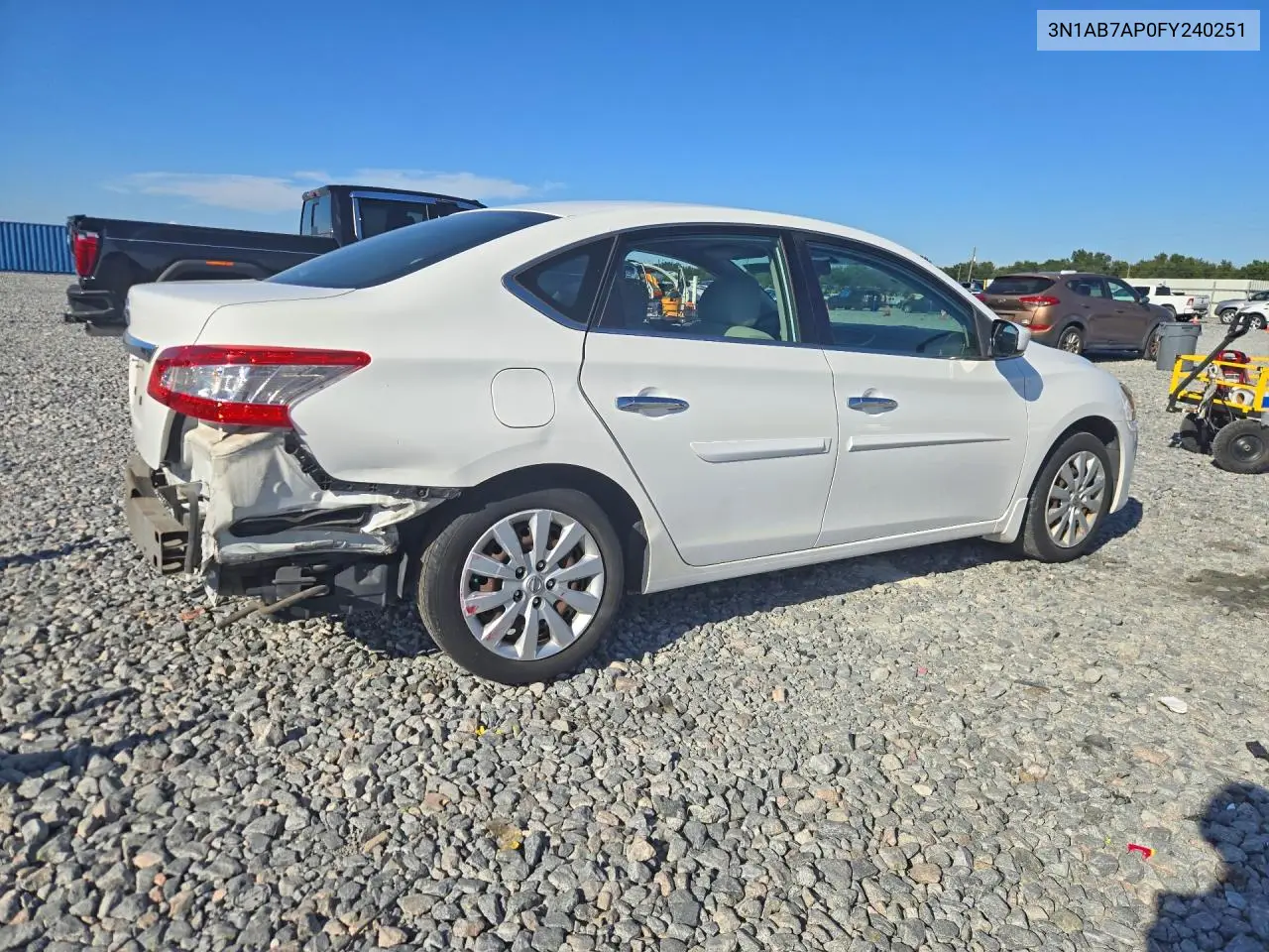 2015 NISSAN SENTRA VIN 3N1AB7AP0FY240251 — фото 3