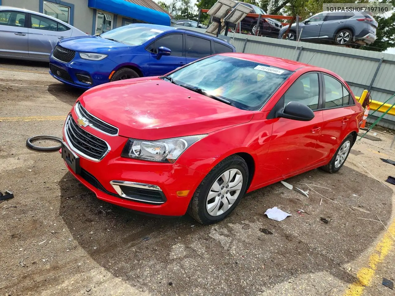 CHEVROLET CRUZE 2015, VIN 1G1PA5SH0F7197160