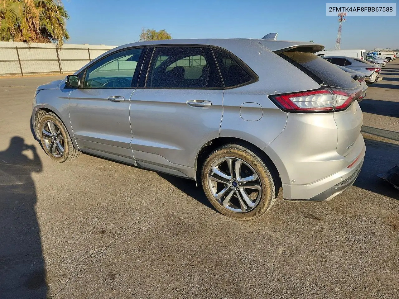 2015 FORD EDGE VIN 2FMTK4AP8FBB67588 — фото 2