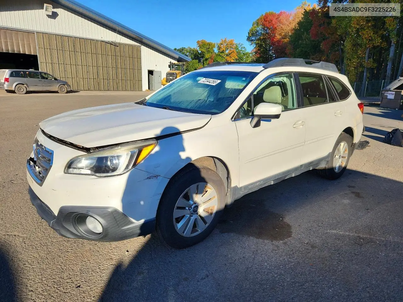 SUBARU OUTBACK 2015, VIN 4S4BSADC9F3225226
