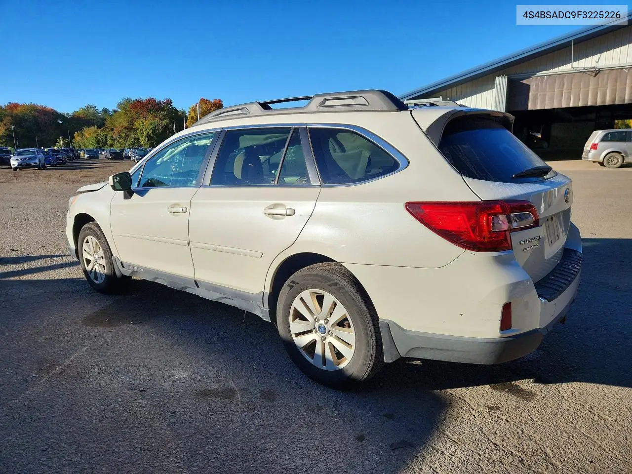 2015 SUBARU OUTBACK VIN 4S4BSADC9F3225226 — фото 2