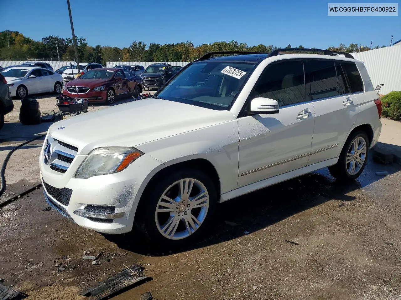 MERCEDES GLK-KLASSE 2015, VIN WDCGG5HB7FG400922