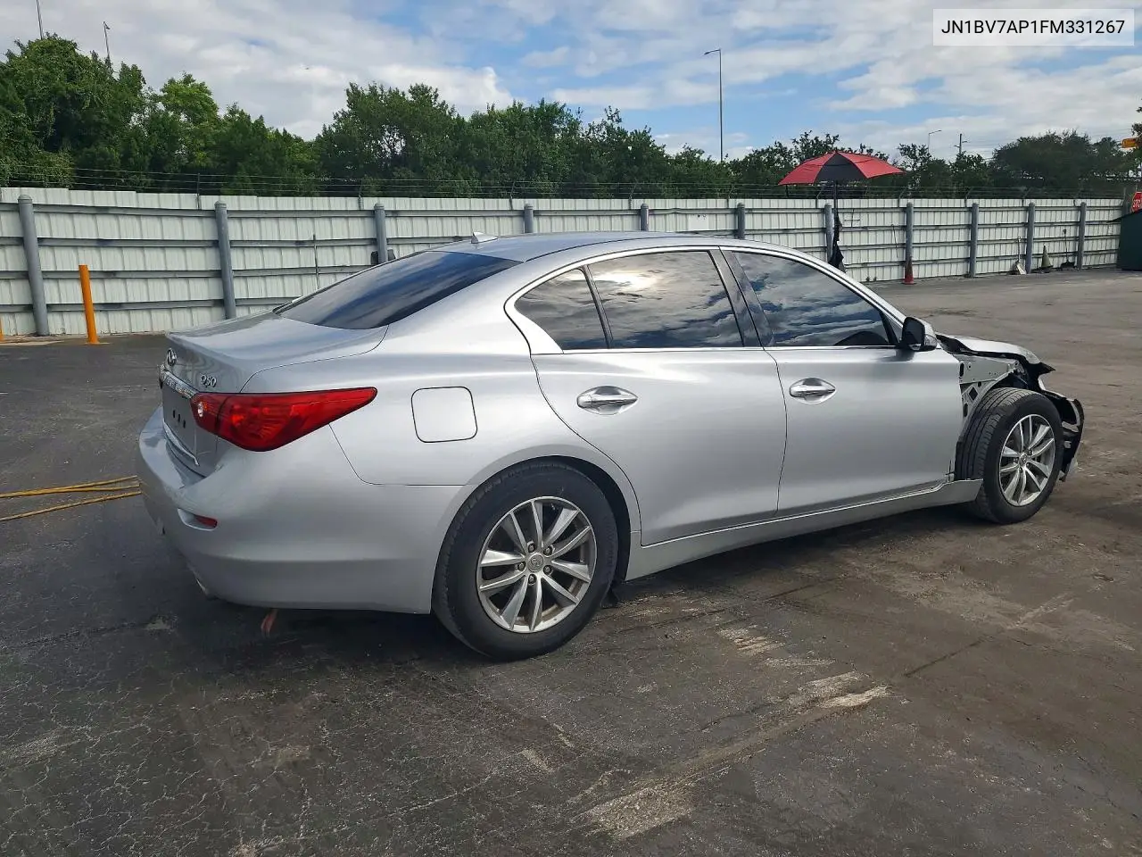 2015 INFINITI Q50 VIN JN1BV7AP1FM331267 — фото 3