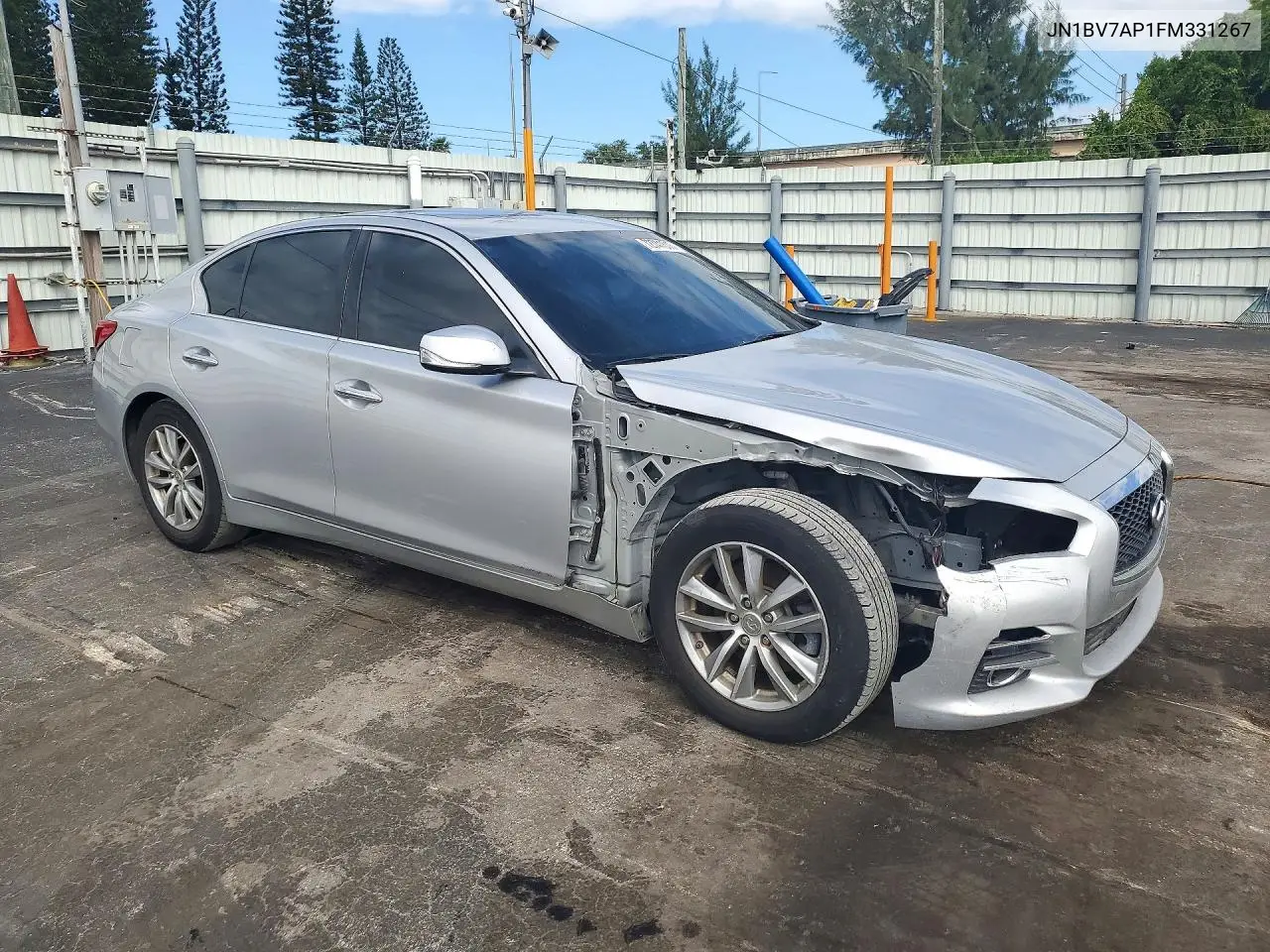2015 INFINITI Q50 VIN JN1BV7AP1FM331267 — фото 4