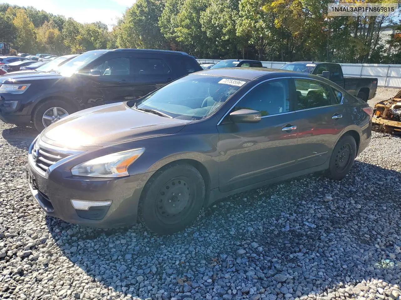 NISSAN ALTIMA 2015, VIN 1N4AL3AP1FN869815