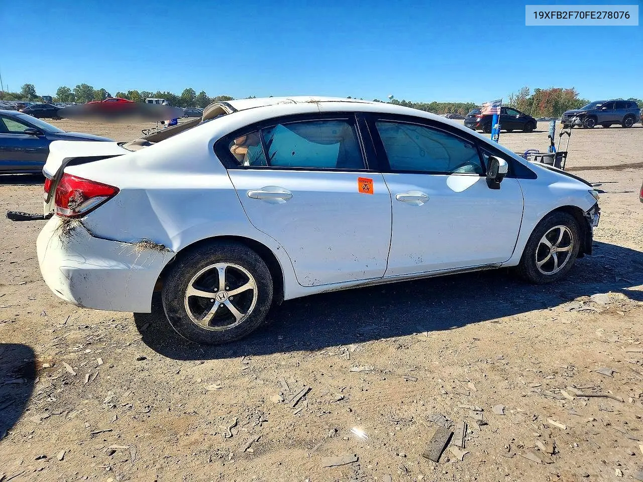 2015 HONDA CIVIC VIN 19XFB2F70FE278076 — фото 3