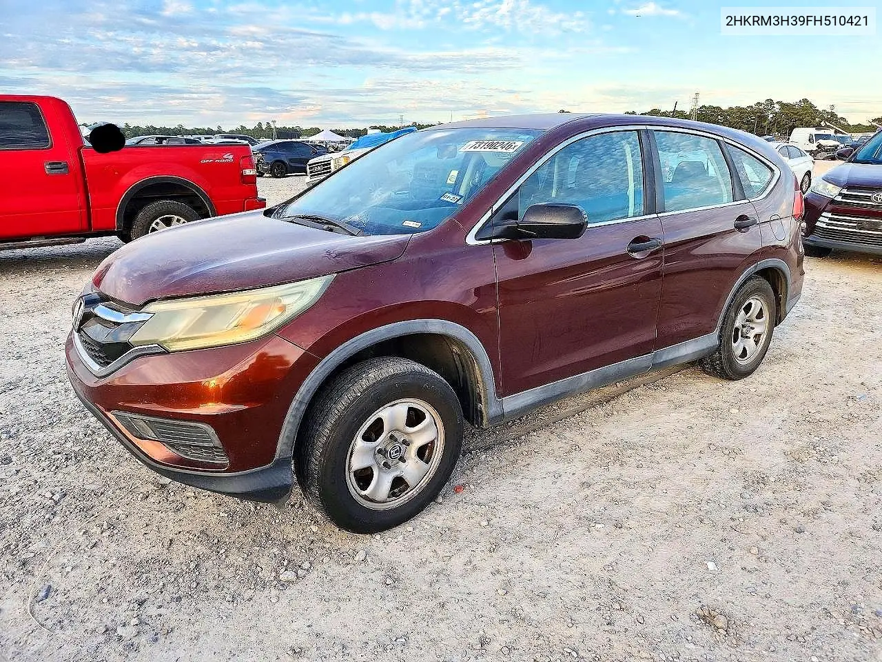 HONDA CR-V 2015, VIN 2HKRM3H39FH510421