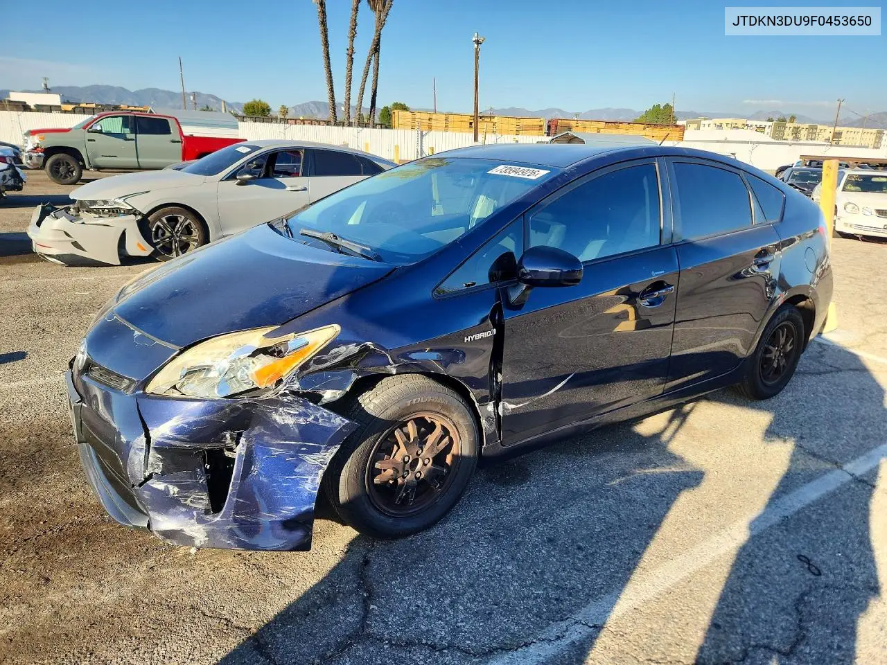 TOYOTA PRIUS 2015, VIN JTDKN3DU9F0453650