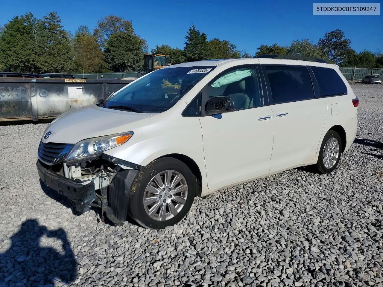 TOYOTA SIENNA 2015, VIN 5TDDK3DC8FS109247