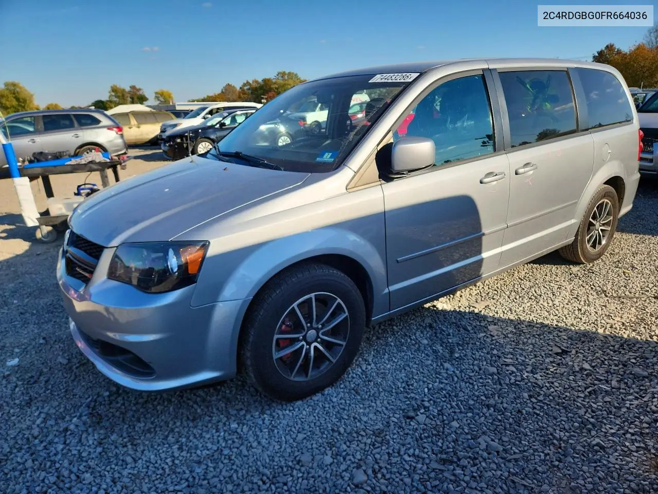 DODGE CARAVAN 2015, VIN 2C4RDGBG0FR664036