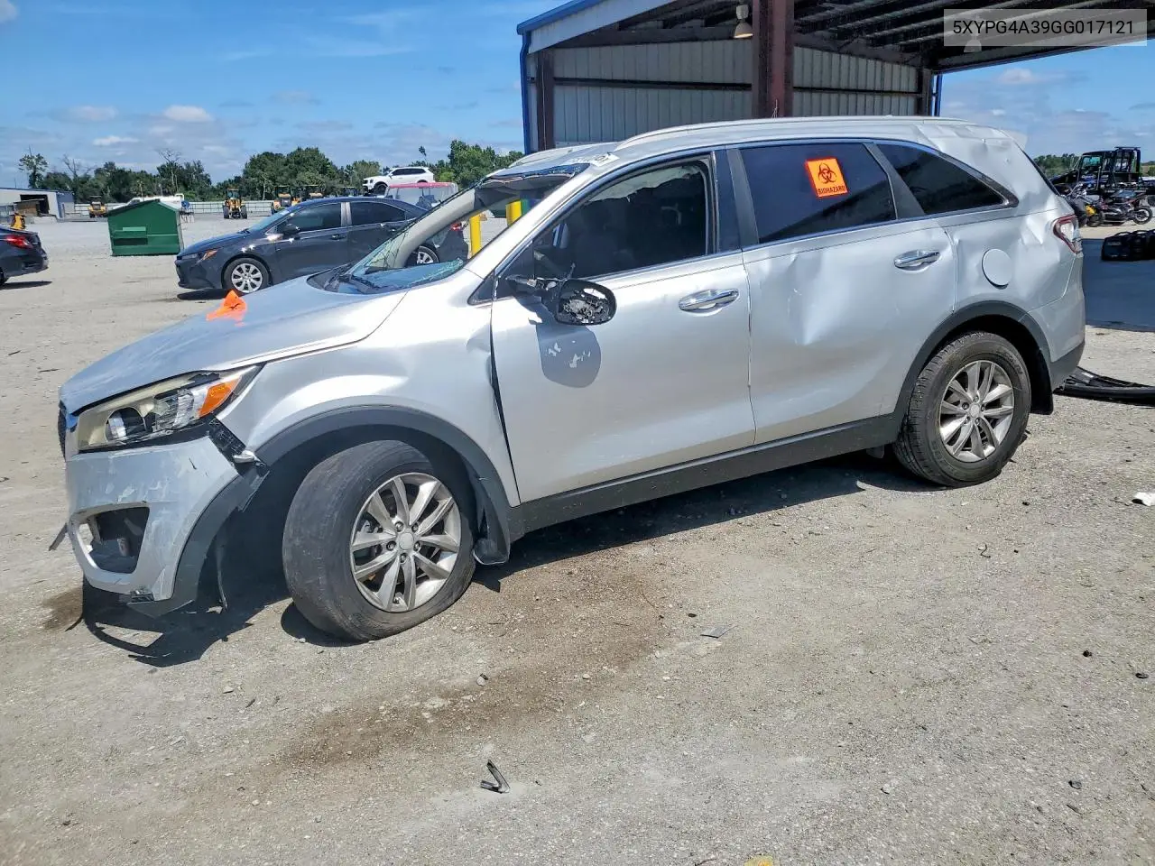 KIA SORENTO 2016, VIN 5XYPG4A39GG017121