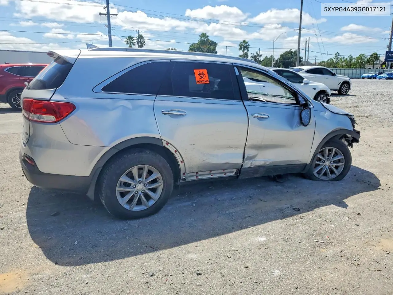 2016 KIA SORENTO VIN 5XYPG4A39GG017121 — фото 3
