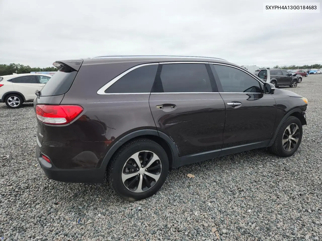 2016 KIA SORENTO VIN 5XYPH4A13GG184683 — фото 3