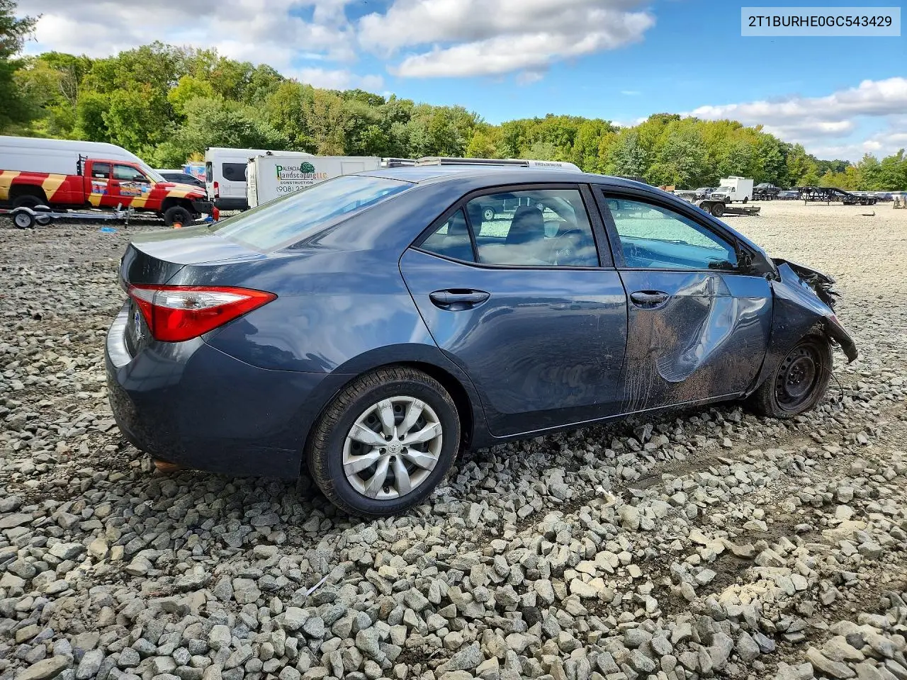 2016 TOYOTA COROLLA VIN 2T1BURHE0GC543429 — фото 3