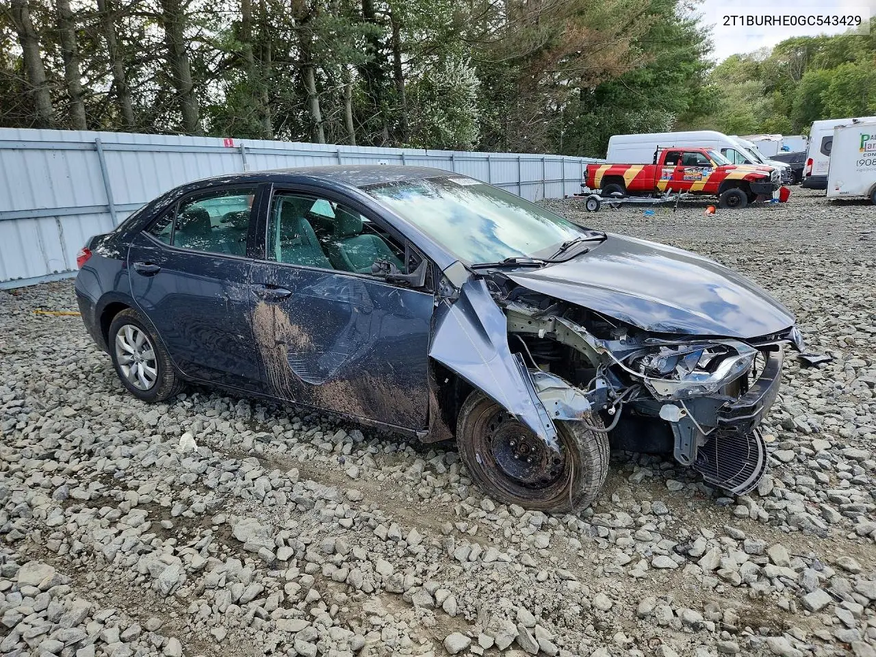 2016 TOYOTA COROLLA VIN 2T1BURHE0GC543429 — фото 4