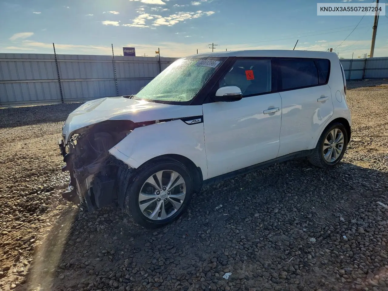 KIA SOUL 2016, VIN KNDJX3A55G7287204