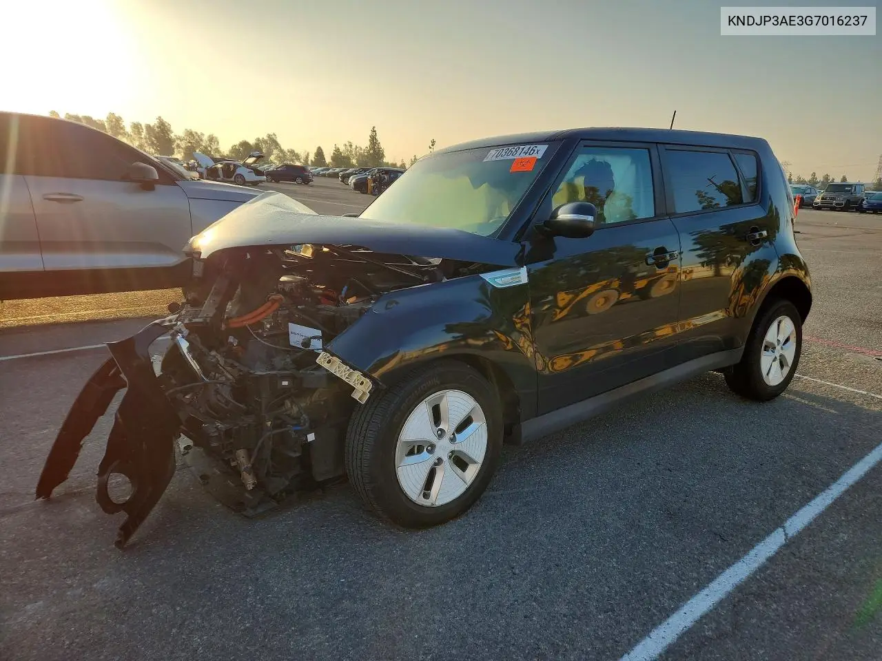 KIA SOUL EV 2016, VIN KNDJP3AE3G7016237