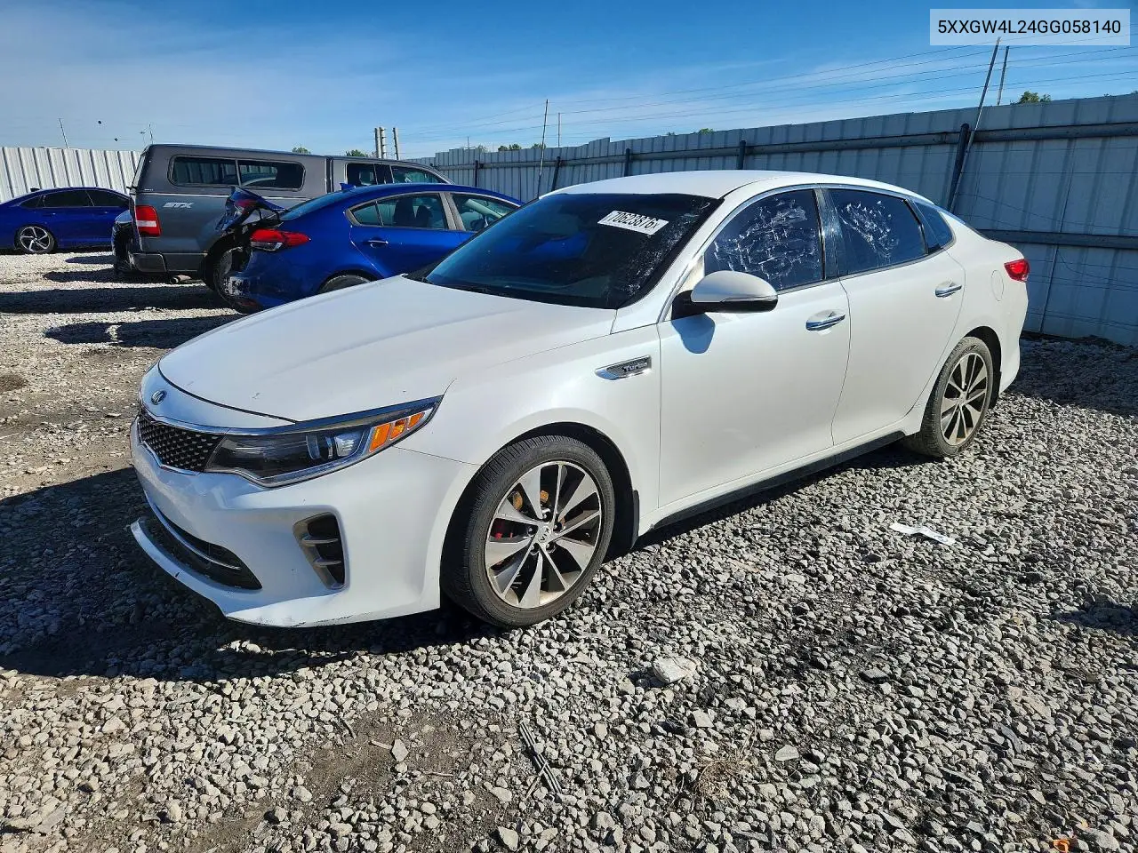 KIA OPTIMA 2016, VIN 5XXGW4L24GG058140