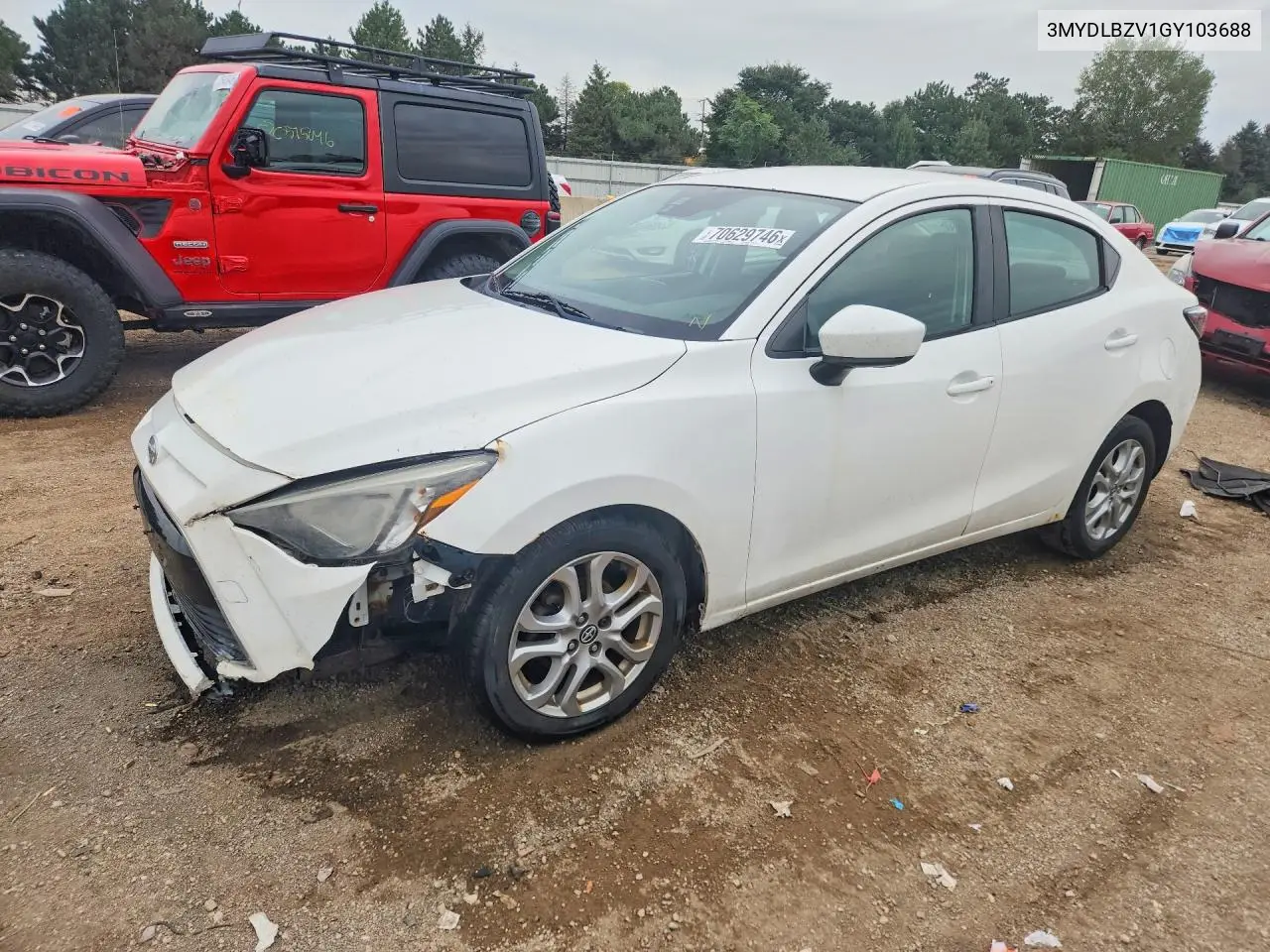 SCION IA 2016, VIN 3MYDLBZV1GY103688