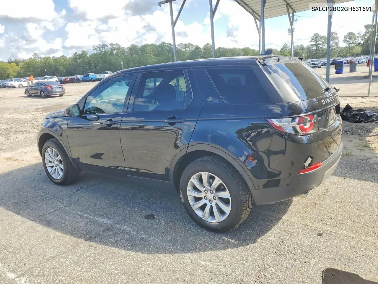 2016 LAND ROVER DISCOVERY SPORT VIN SALCP2BG2GH631691 — фото 2