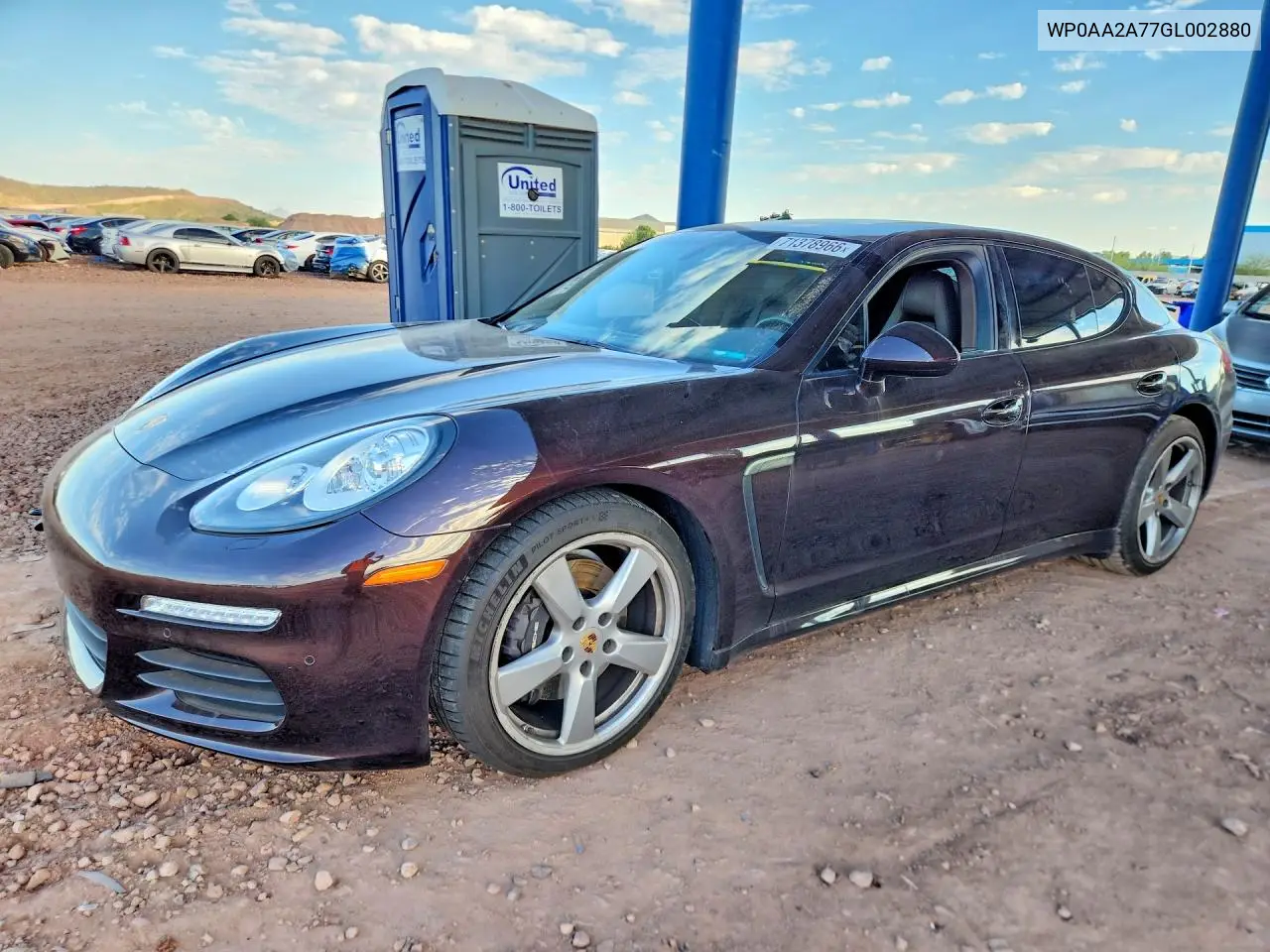 PORSCHE PANAMERA 2016, VIN WP0AA2A77GL002880