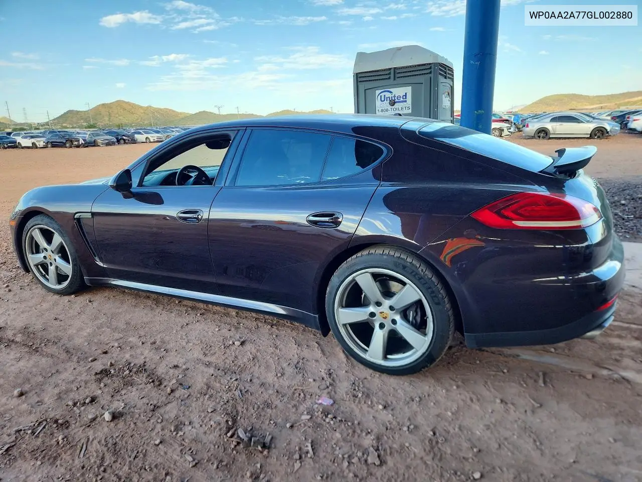 2016 PORSCHE PANAMERA VIN WP0AA2A77GL002880 — фото 2