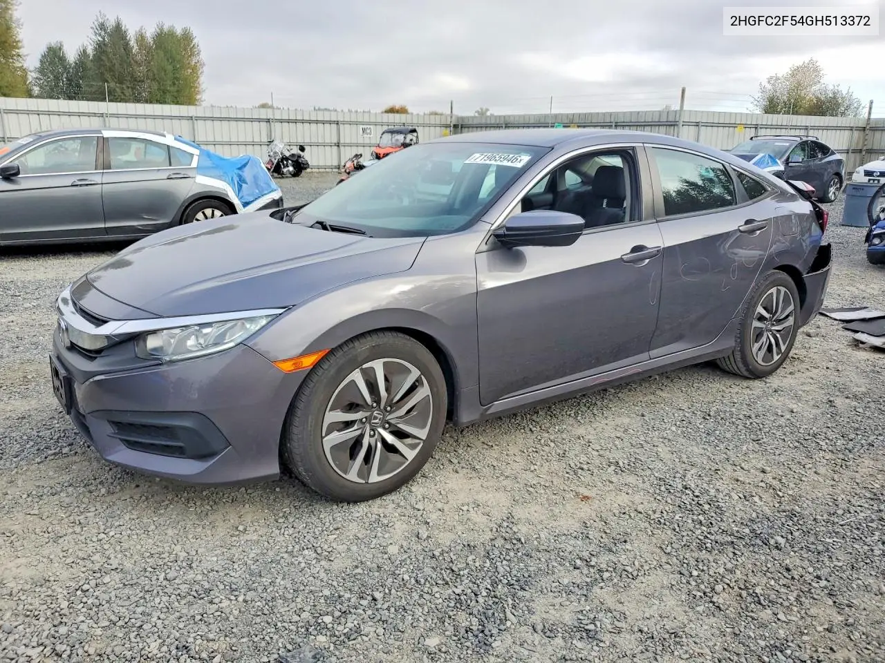 2016 HONDA CIVIC VIN 2HGFC2F54GH513372 — фото 3
