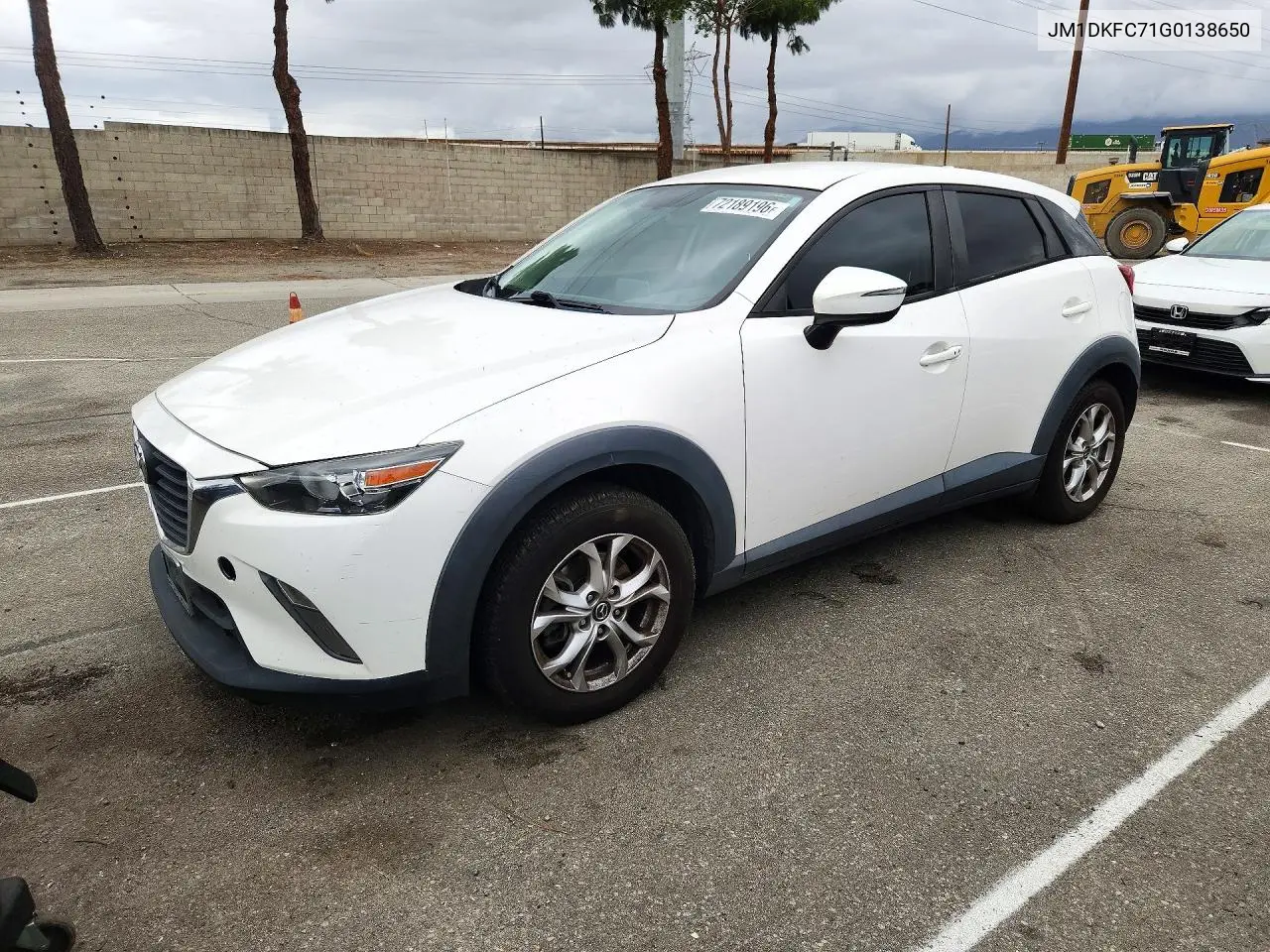 MAZDA CX-3 2016, VIN JM1DKFC71G0138650