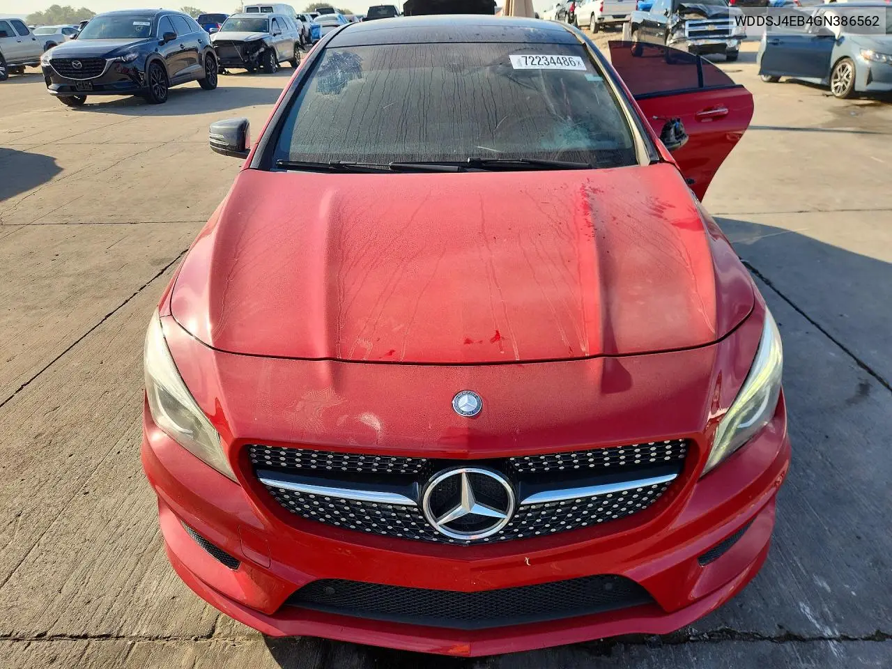 2016 MERCEDES CLA-KLASSE VIN WDDSJ4EB4GN386562 — фото 5