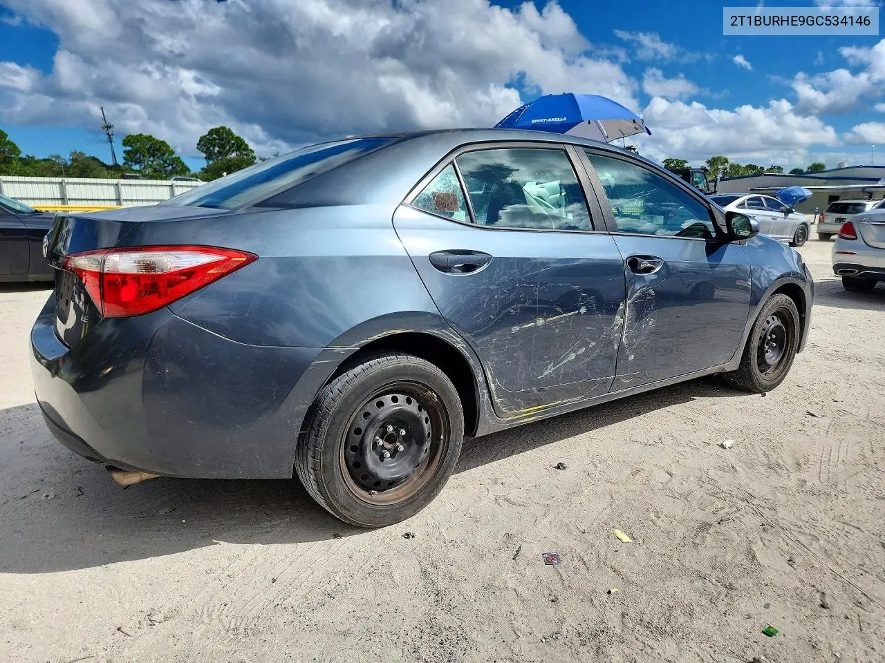 2016 TOYOTA COROLLA VIN 2T1BURHE9GC534146 — фото 3